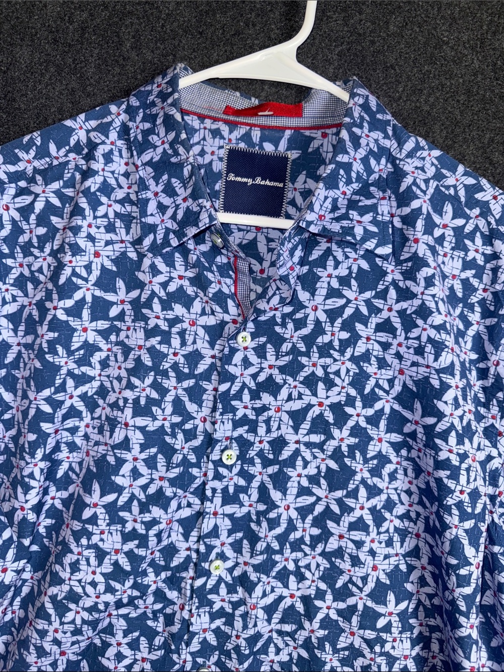 Tommy Bahama Navy Blue Floral Pinwheel Button-Down Shirt